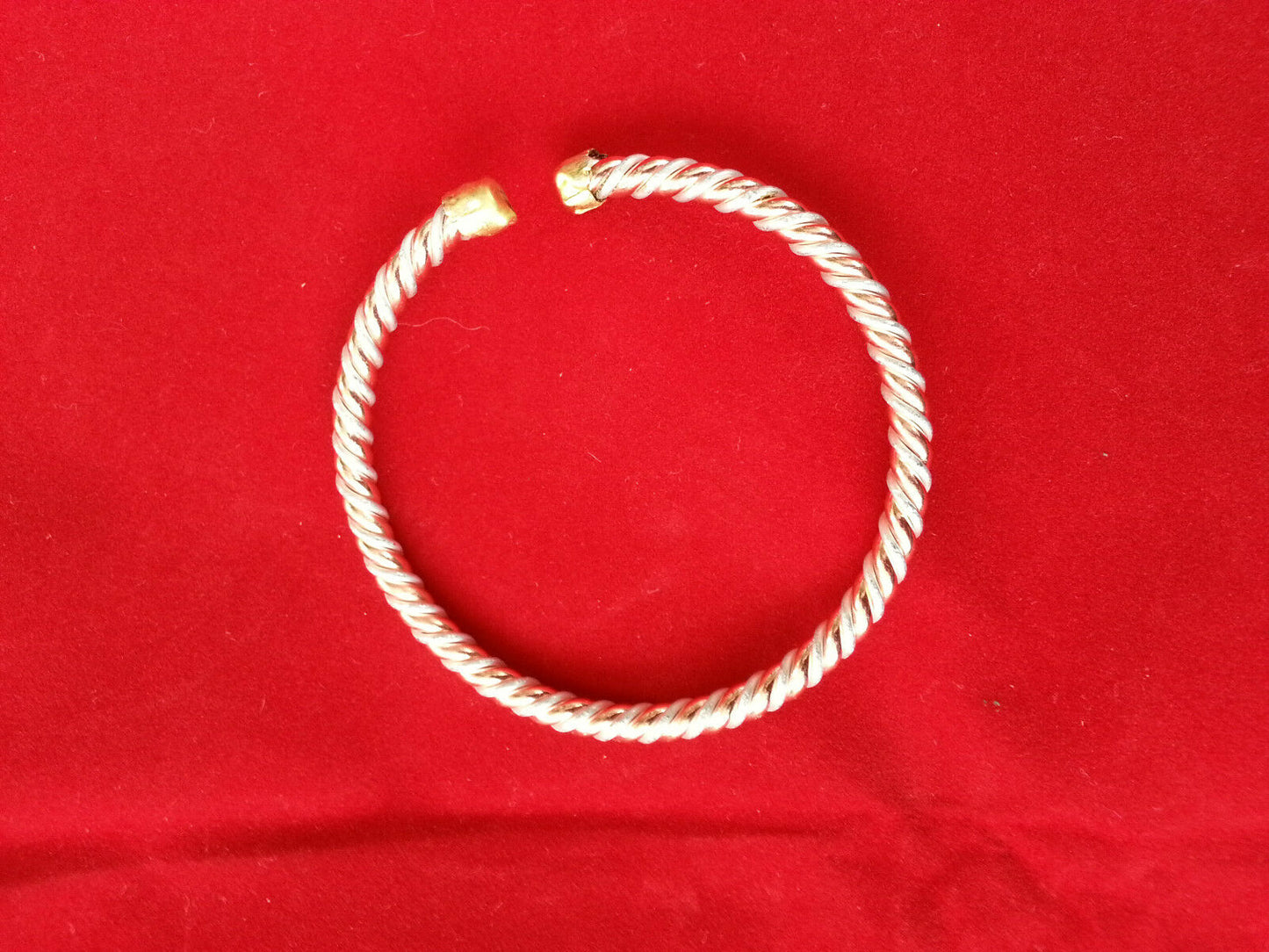 Asht Dhatu Kara Bangle Copper Adjustable Twisted Rope Style Hindu Sikh healing