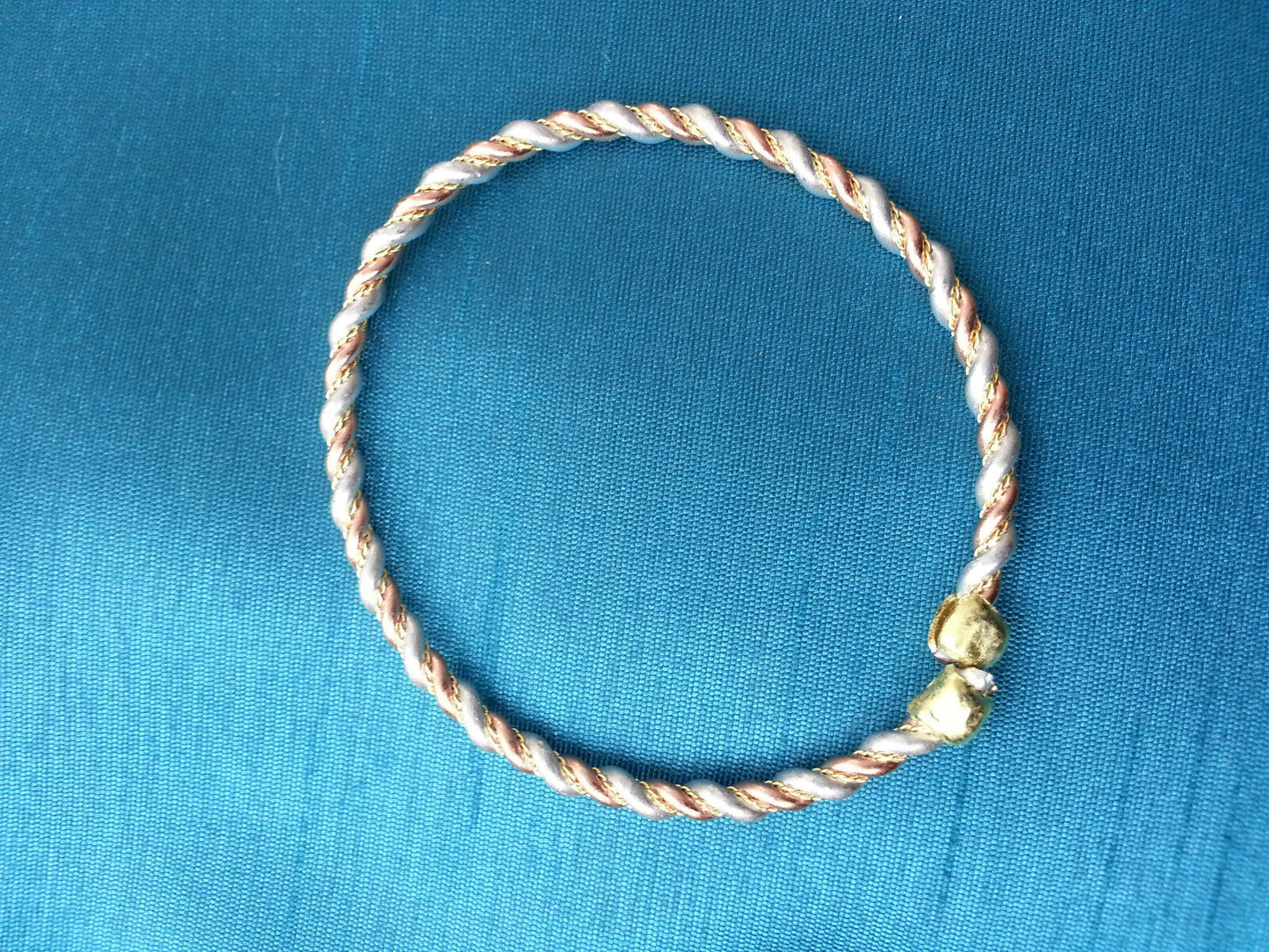 Asht Dhatu Kara Bangle Copper Adjustable Twisted Rope Style Hindu Sikh healing
