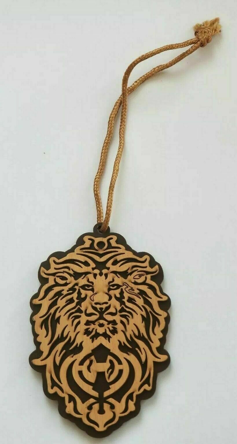 Punjabi Sikh Wooden Lion Khanda Stunning Pendant Evil Protection Car HANGER AAA1