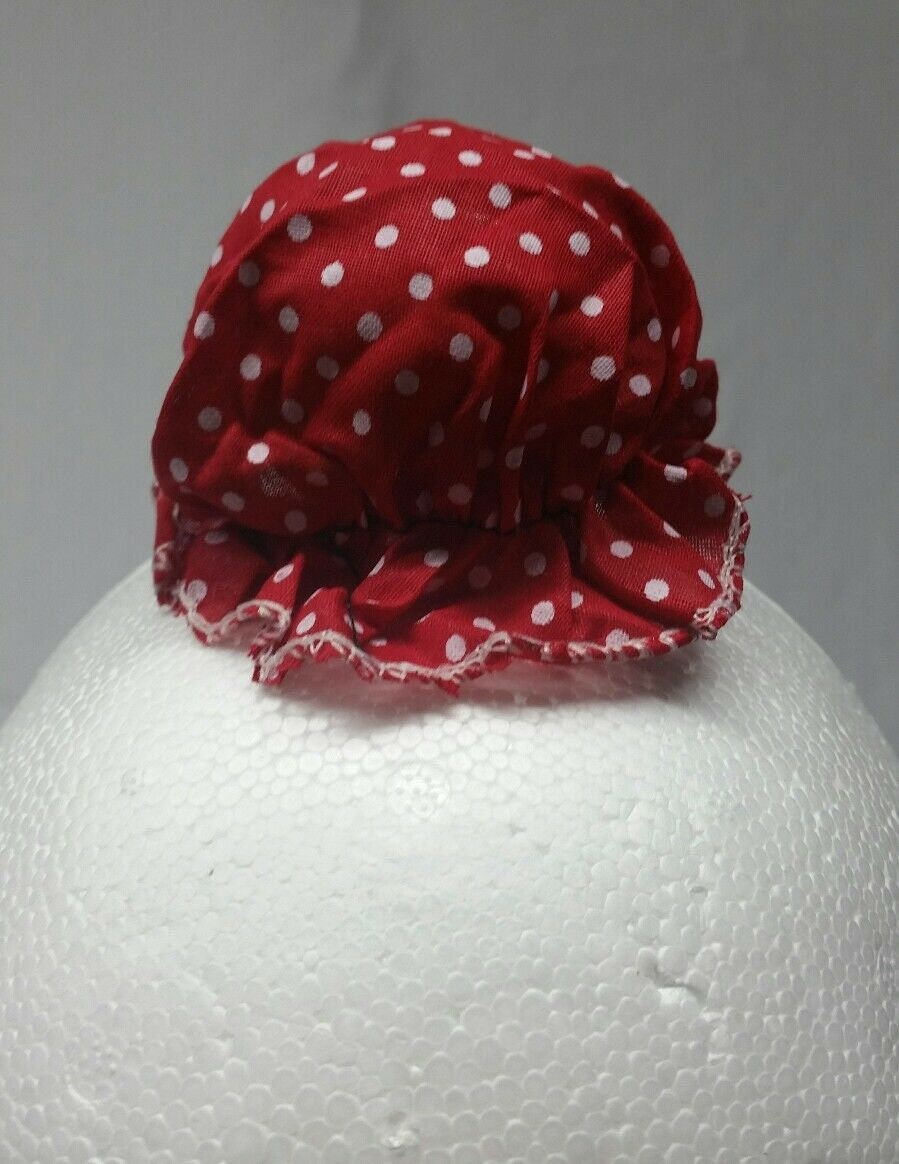 Sikh punjabi red dots kids baby jooda rumal juda head top knot elastic roomal