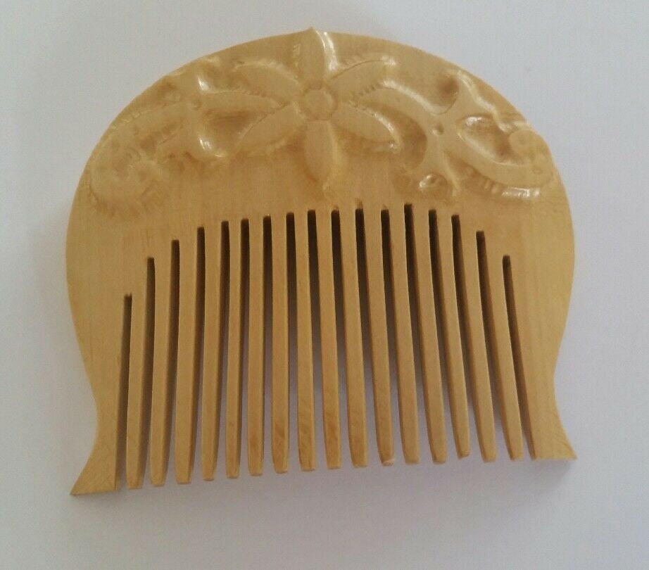 Guru gobind singh's kanga style kuba curved singh sikh kakar wood beard comb p1