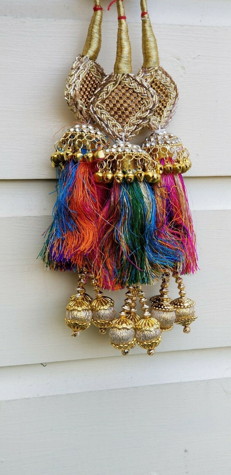 Indian punjabi pranda mehndi jagoo mirror bridal patiala paranda hair braids m10