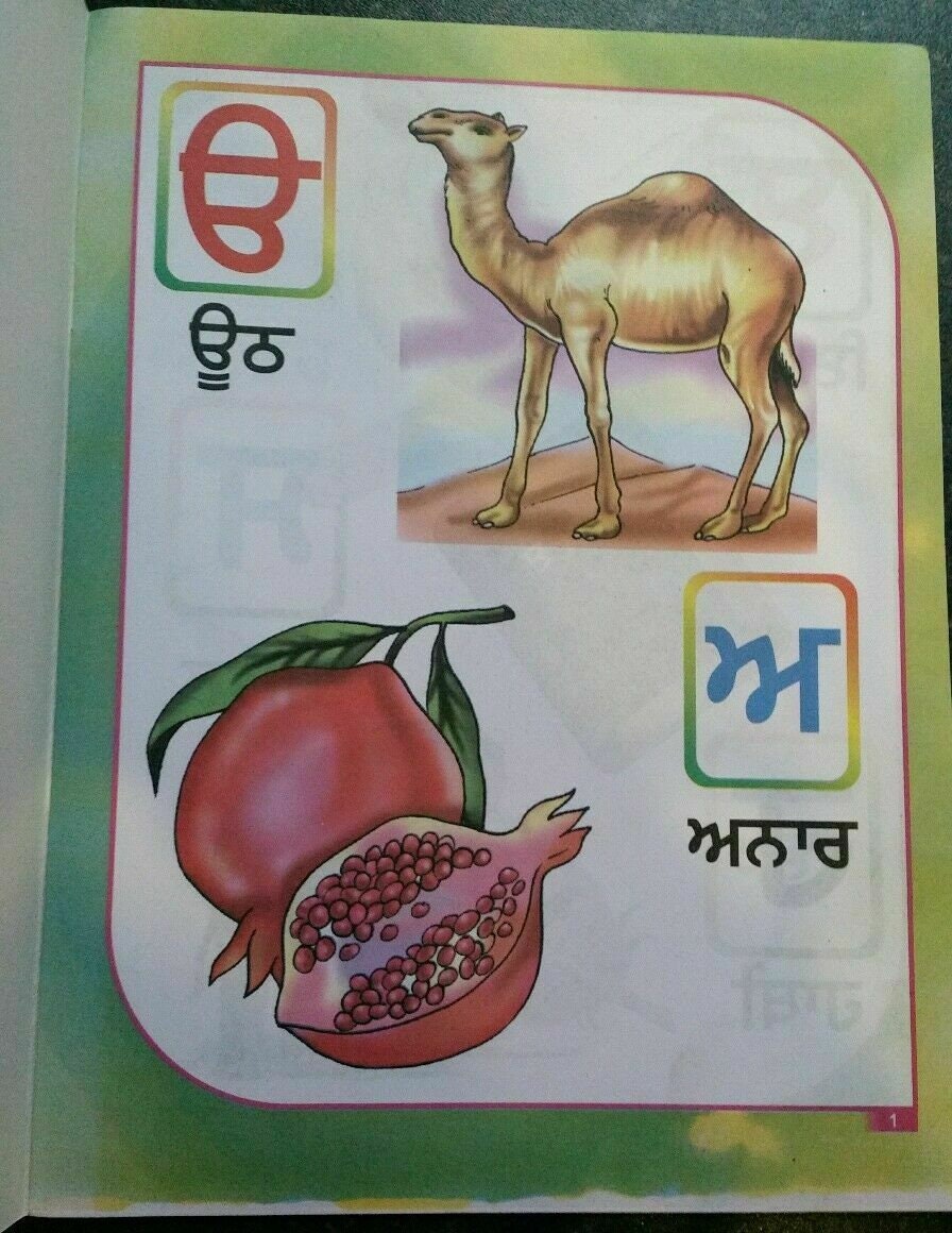 Learn punjabi gurmukhi writing akhar giyan know alphabets 1st kaida book ref ii