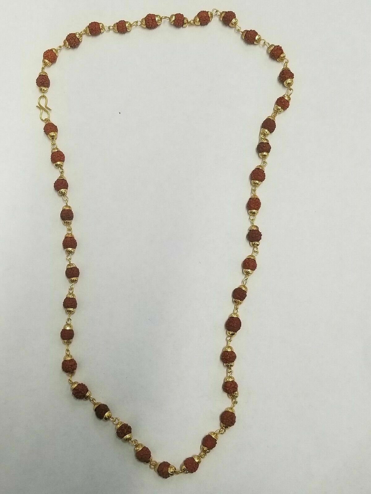 Rudraksh mala natural beads evil eye protection lucky necklace rudraksha ff14