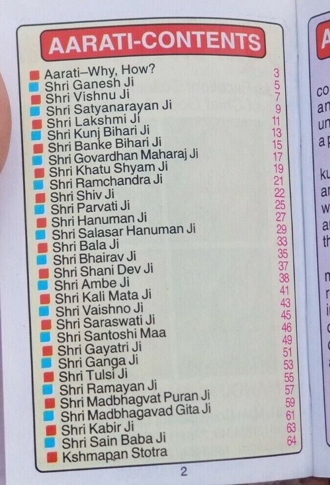 Hindu aarti sangrah collection of aartis in roman transliteration english mh