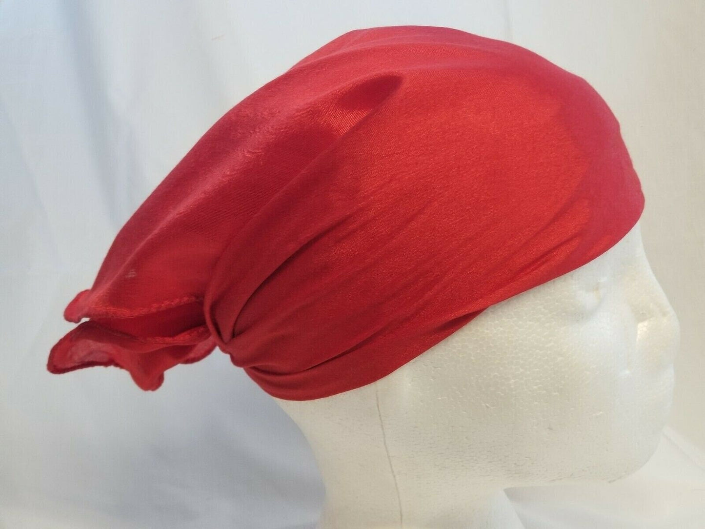 Sikh hindu kaur singh red plain bandana head wrap gear wedding marriage rumal