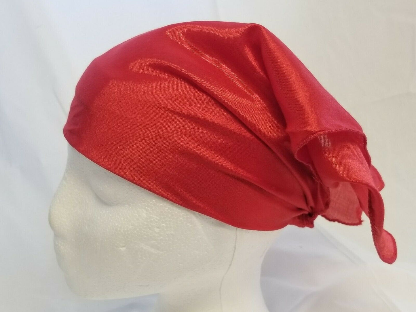 Sikh hindu kaur singh red plain bandana head wrap gear wedding marriage rumal