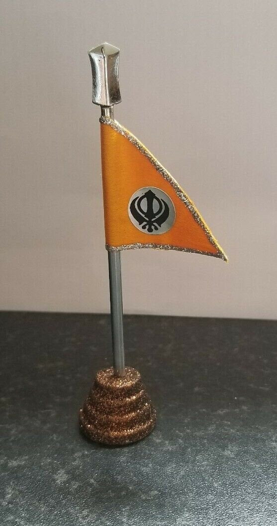 Sikh punjabi chardi kala nishan sahib khanda khalsa flag desktop stand singh