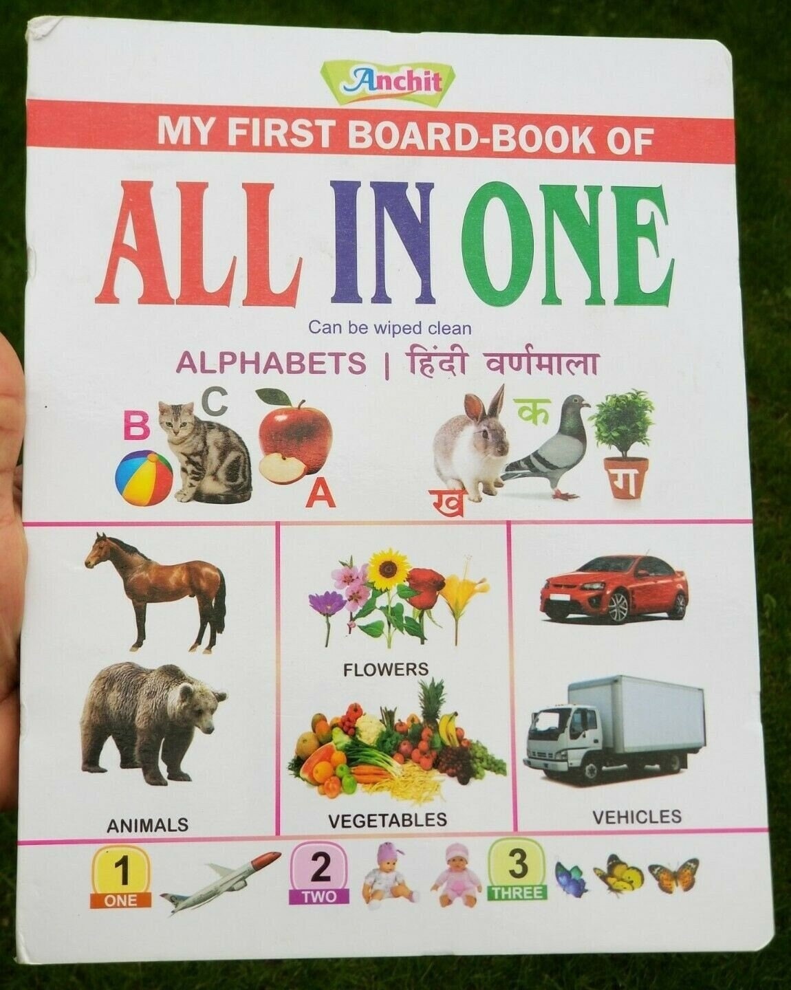 Learn hindi english maths alphabet rhymes my first board book all in one b63