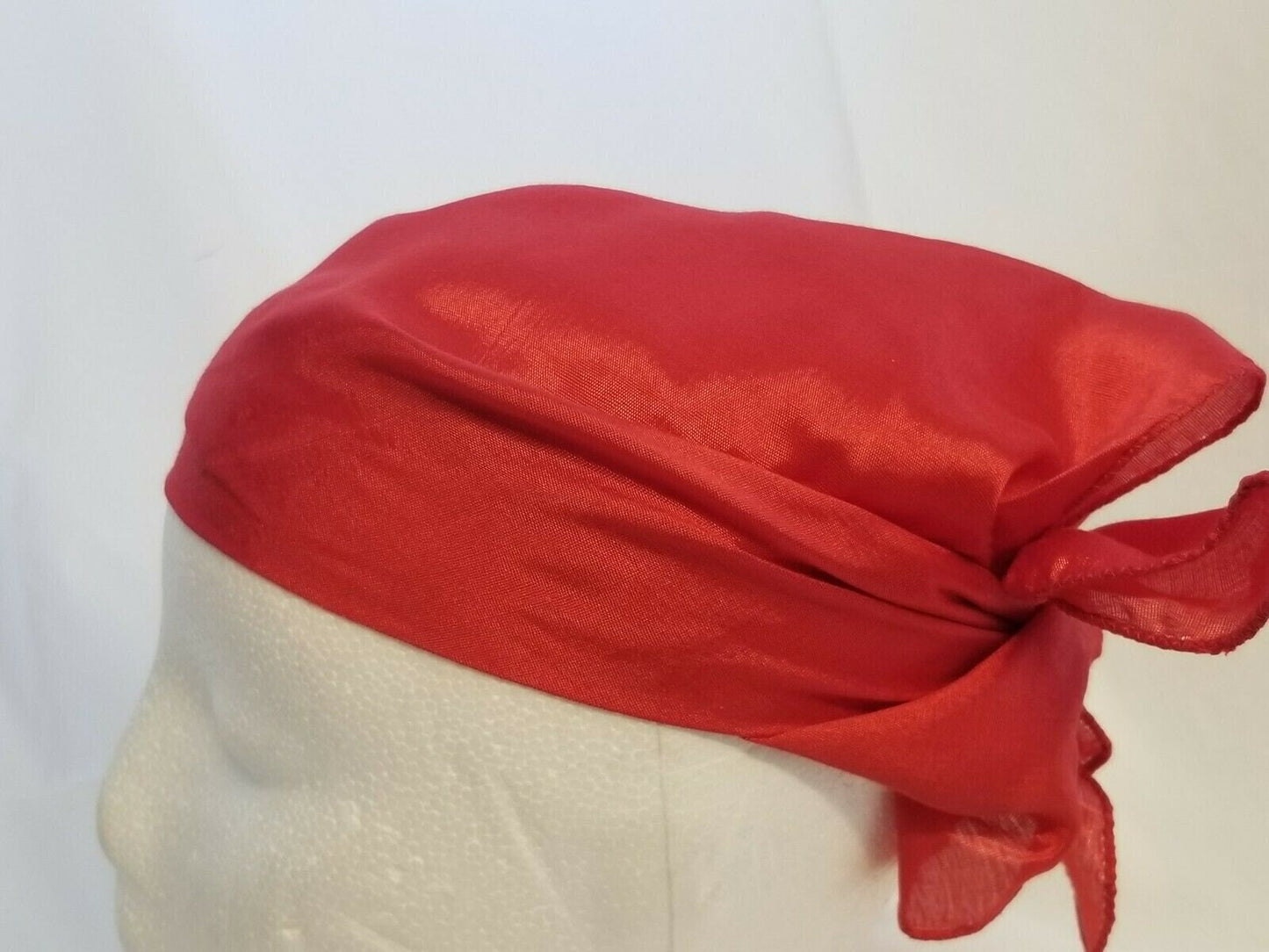 Sikh hindu kaur singh red plain bandana head wrap gear wedding marriage rumal