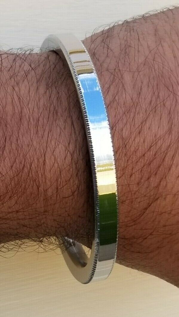 Stainless steel kara singh kaur bangle khalsa punjabi cut edge sikh kada v16