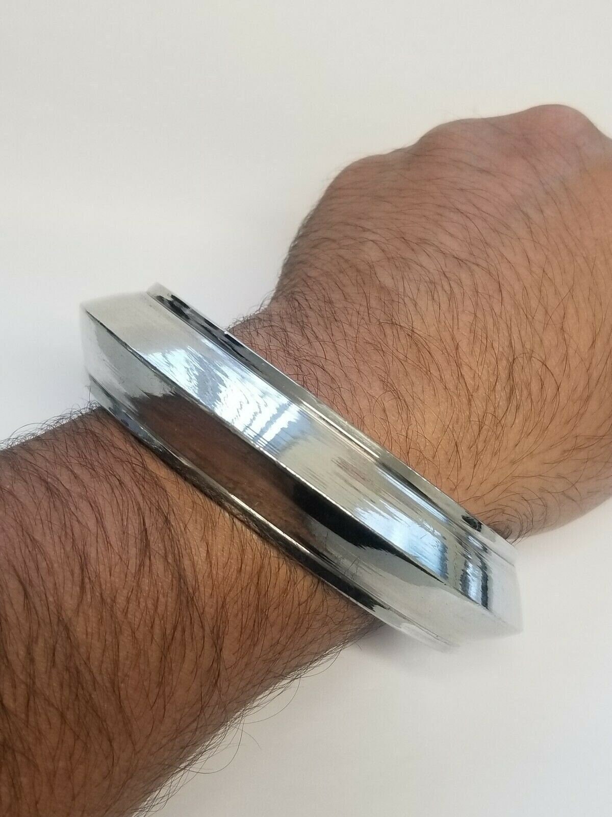 Stainless steel smooth sikh singh kaur khalsa taksali kara chakri kada bangle g2