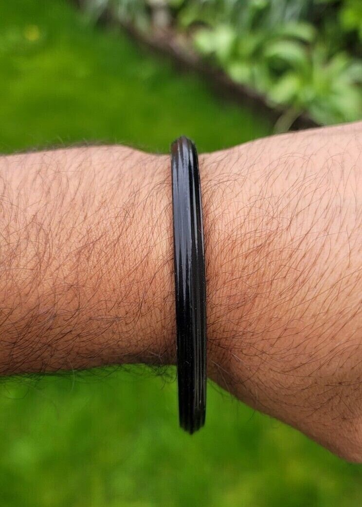 Sarbloh bangle black kara pure iron sikh dori kada heavy singh kaur khalsa z1a
