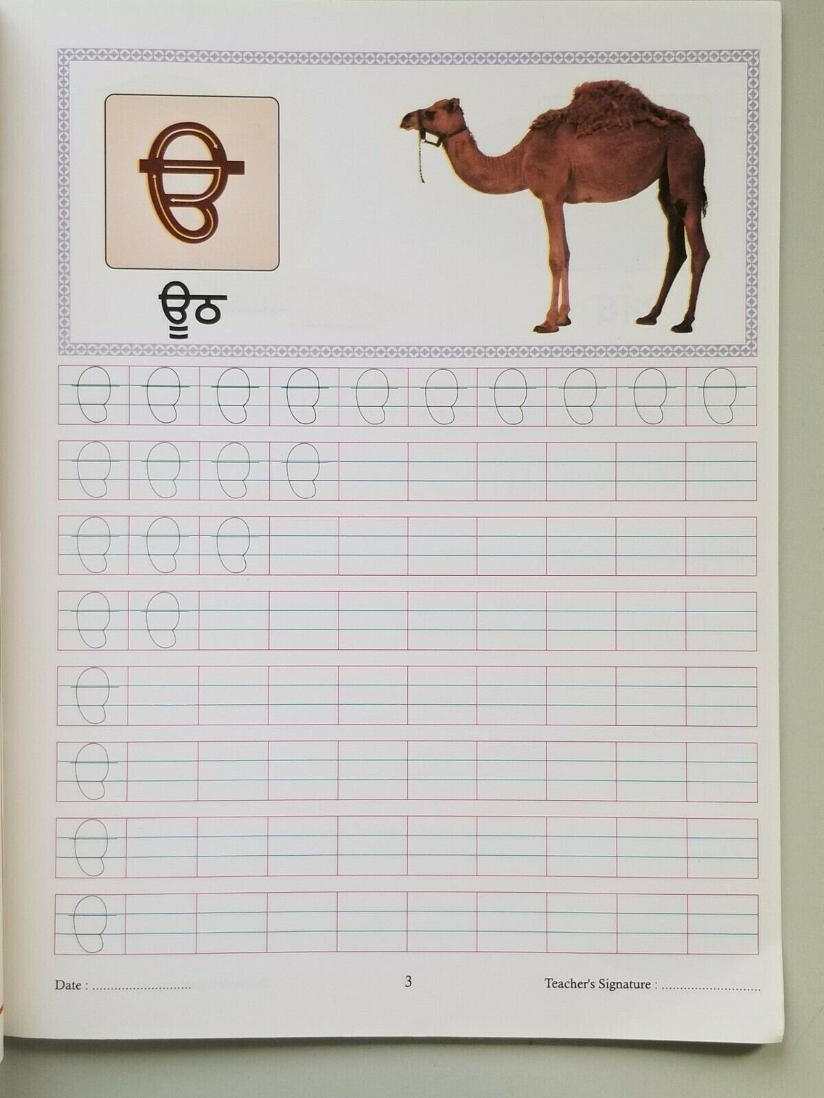 Learn punjabi alphabet and number children gurmukhi cursive writing book kaida