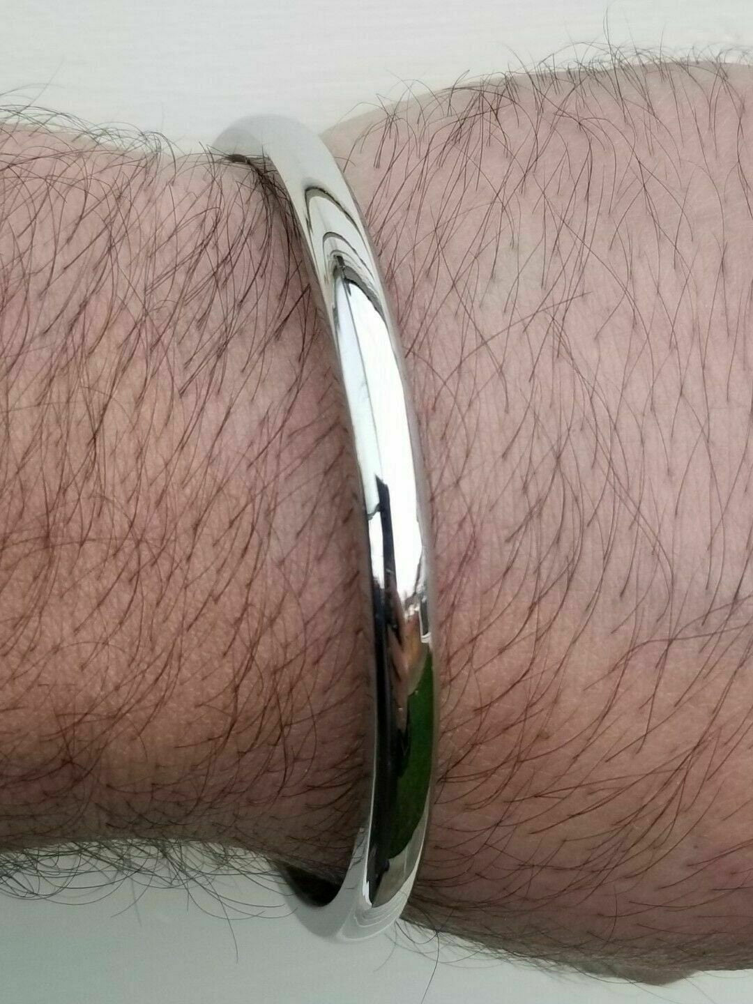 Stainless steel smooth punjabi sikh singh kaur khalsa kara kada bracelet gift v3