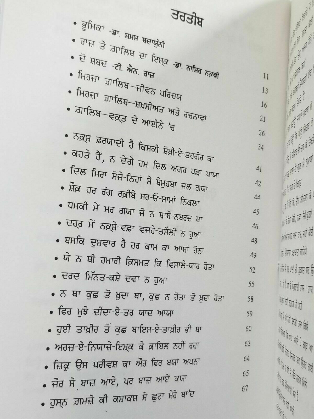 Mirza Galib Life Poetry and his Journey in Calcutta Punjabi Book T N Raaj MK