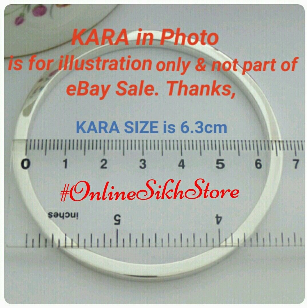 Silver Plated Laser Engraved Khandas Sikh Singh Kaur Khalsa Kara Bangle Kada U3