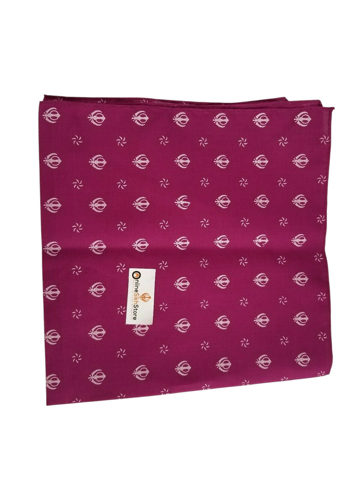 Purple Khanda Rumal Sikh Head Wrap Bandana Punjabi Cotton Cloth Handkerchief UK