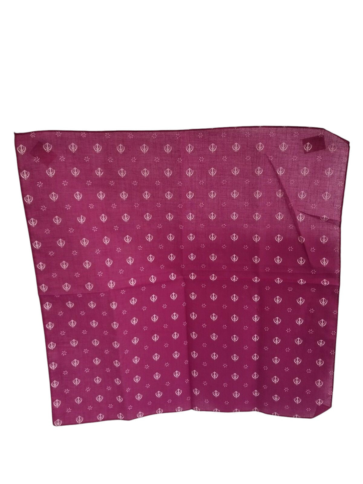 Purple Khanda Rumal Sikh Head Wrap Bandana Punjabi Cotton Cloth Handkerchief UK