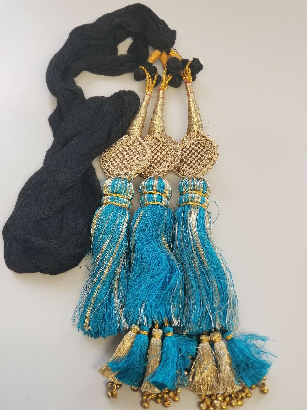 Indian Punjabi Pranda Mehndi Jagoo Charms Bridal Patiala Paranda Hair Braid A17