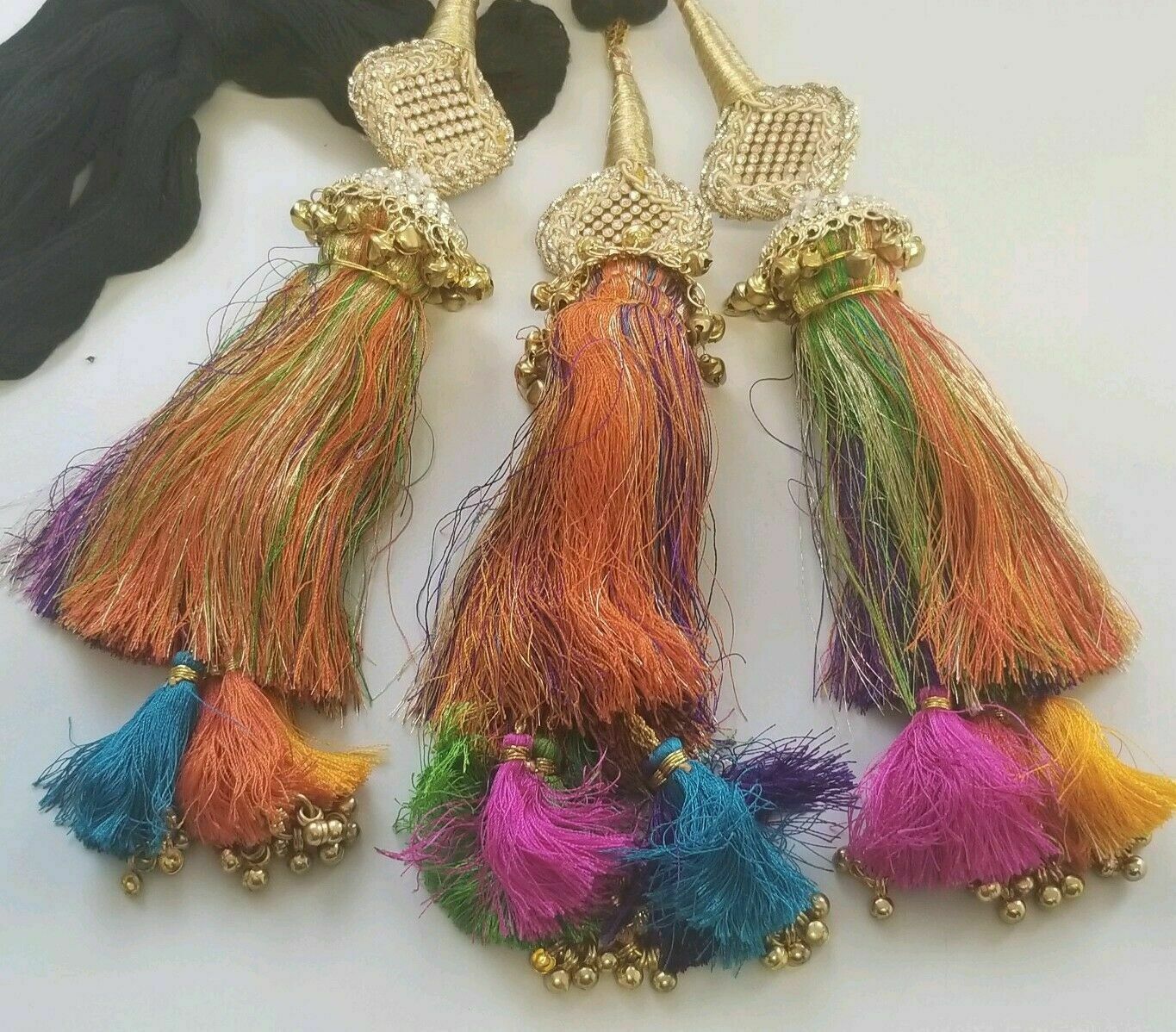 Indian Punjabi Pranda Mehndi Jagoo Charms Bridal Patiala Paranda Hair Braid A20