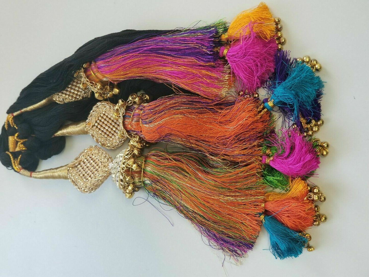 Indian Punjabi Pranda Mehndi Jagoo Charms Bridal Patiala Paranda Hair Braid A20