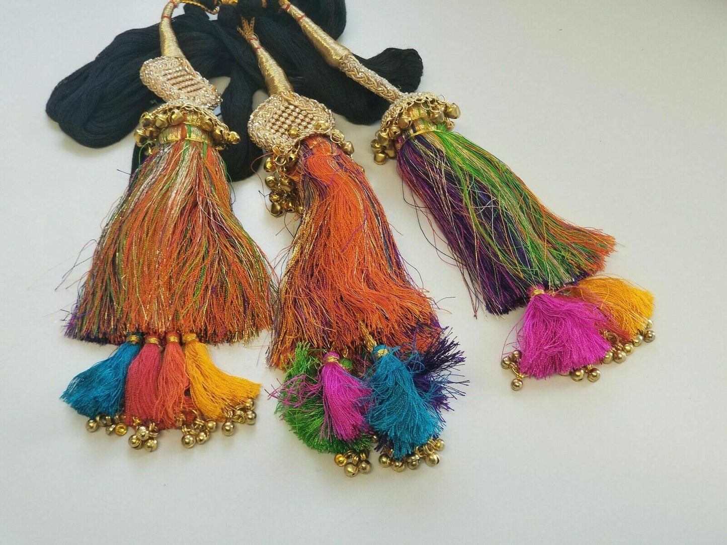 Indian Punjabi Pranda Mehndi Jagoo Charms Bridal Patiala Paranda Hair Braid A20