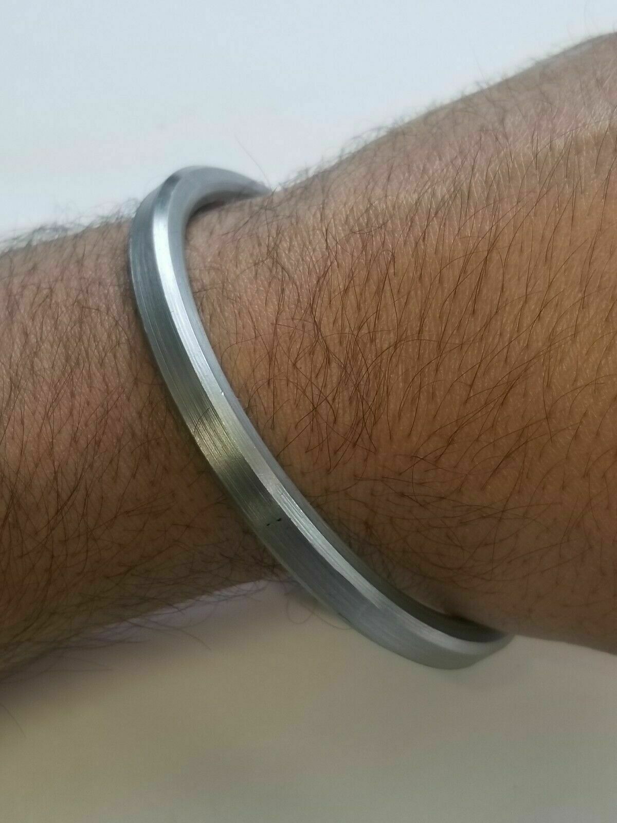 Sarbloh Pure Iron Flat Sikh Kara Kaur Kada Singh Khalsa Traditional 5Ks Bangle F4