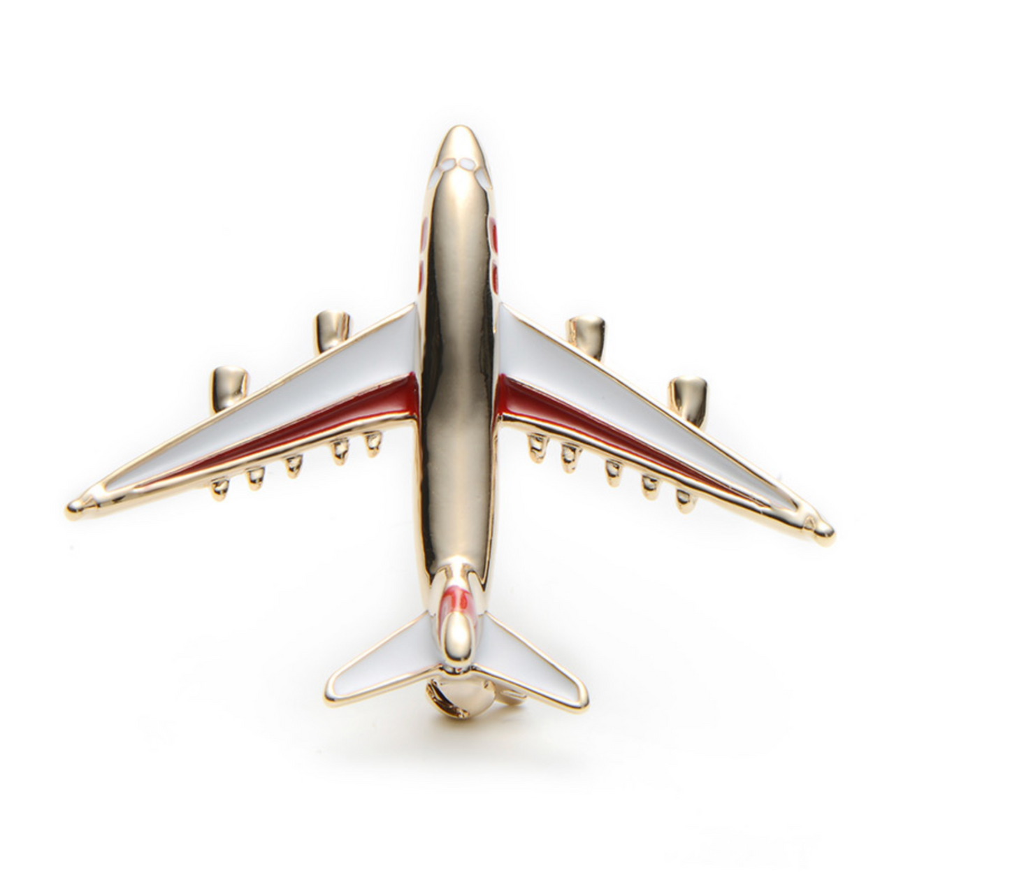 Aeroplane Brooch Vintage Look Queen Pilot Broach Gold Plated Crew Pin K39 New