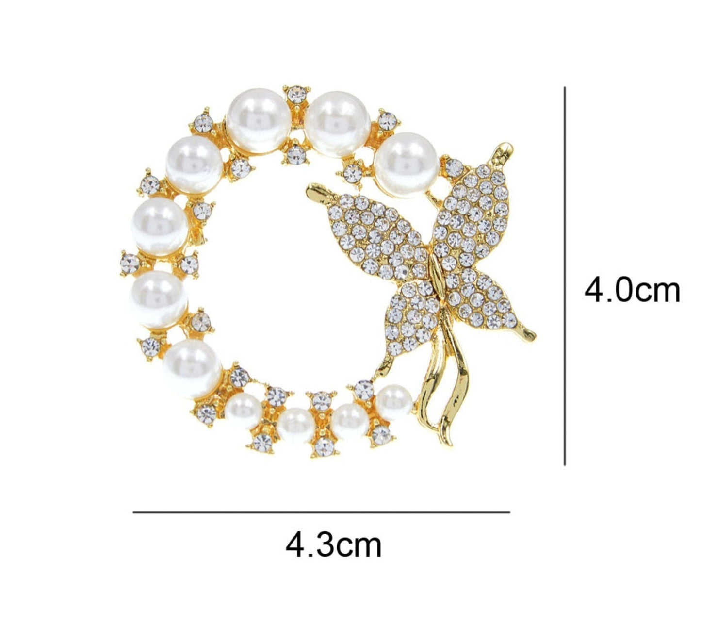 Valentine flower brooch vintage look celebrity broach gold plated pin ggg86