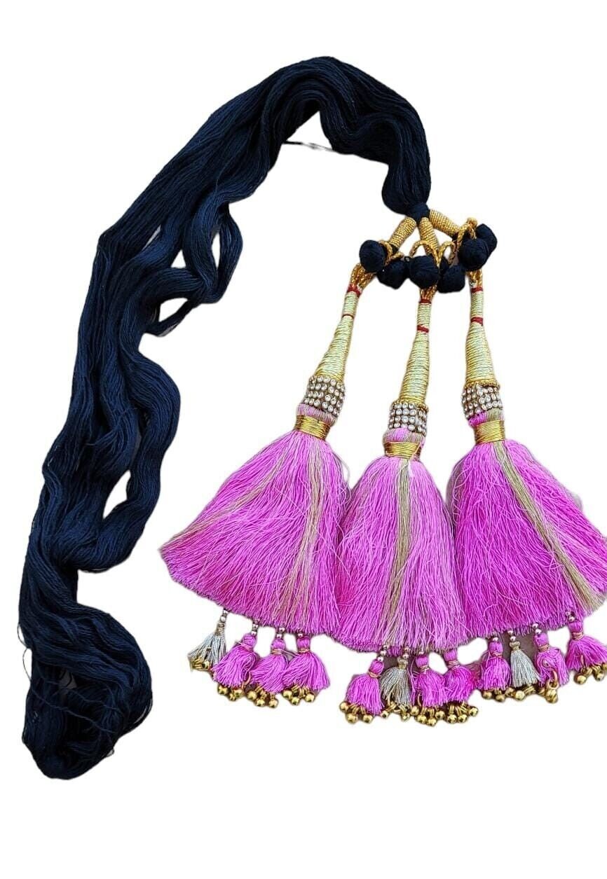 Punjabi Parandi mehndi jaago viyah bridal Patiala paranda Indian hair braid TT11R Bollywood handmade design Dulhan