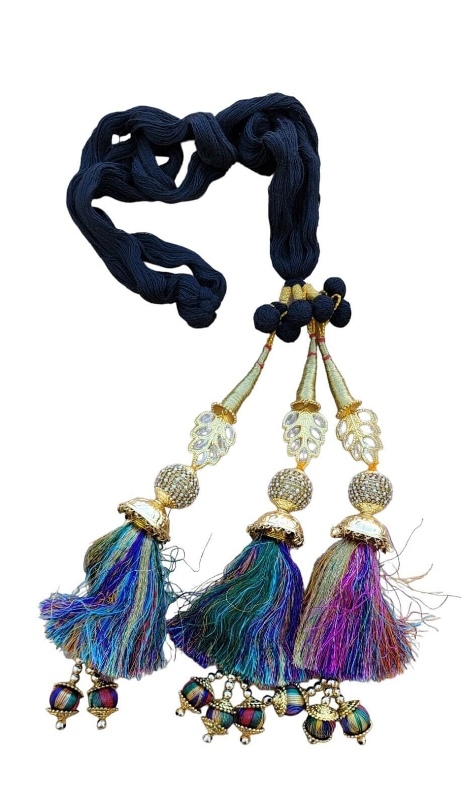 Panjabi Paranda mehndi Jaago bridal DJ Patiala parandi Indian hair braid dori TT7R handmade bollywood design latkans