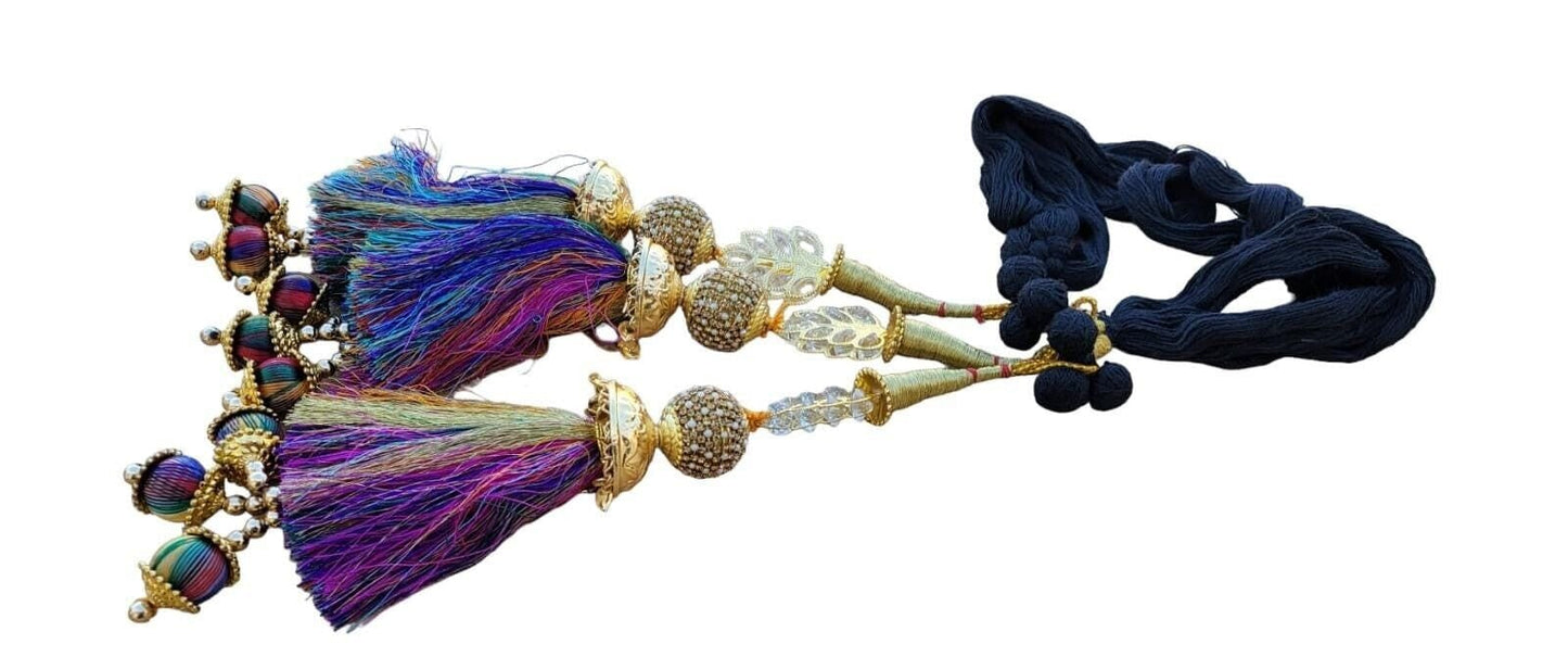Panjabi Paranda mehndi Jaago bridal DJ Patiala parandi Indian hair braid dori TT7R handmade bollywood design latkans