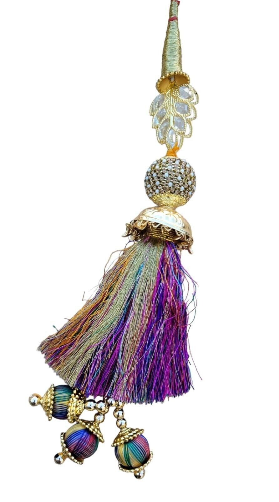 Panjabi Paranda mehndi Jaago bridal DJ Patiala parandi Indian hair braid dori TT7R handmade bollywood design latkans
