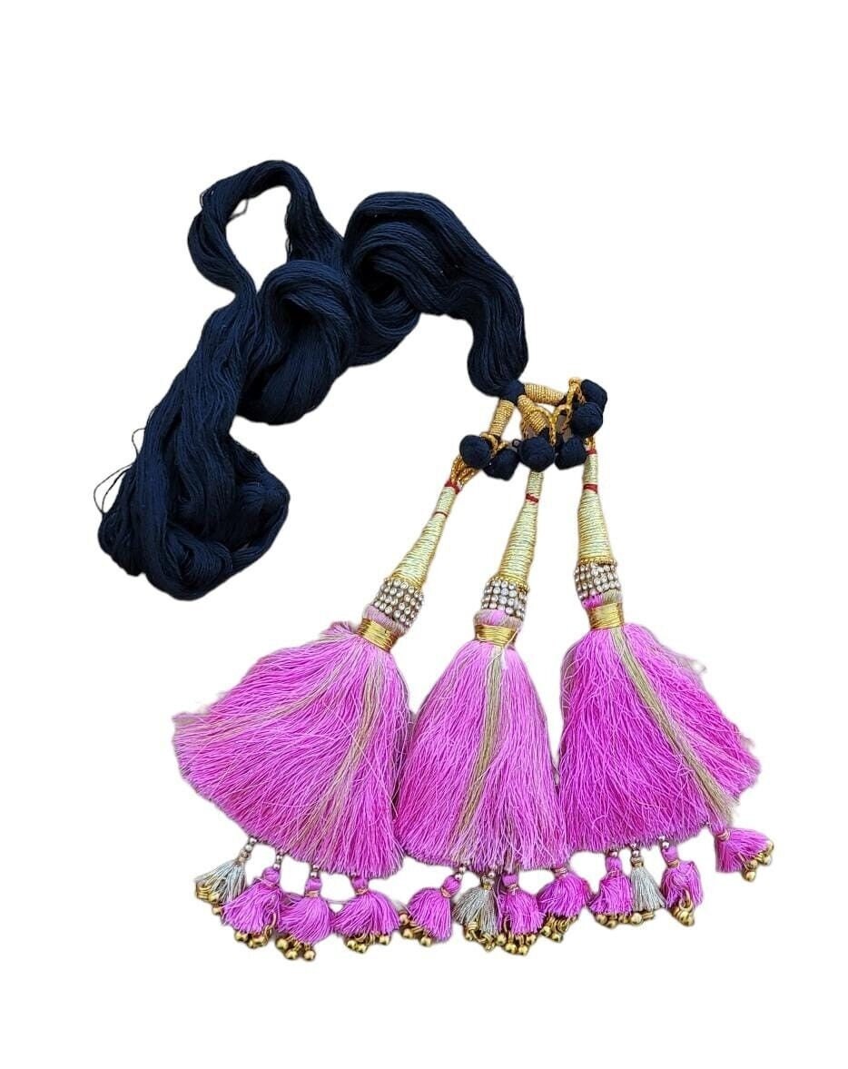 Punjabi Parandi mehndi jaago viyah bridal Patiala paranda Indian hair braid TT11R Bollywood handmade design Dulhan
