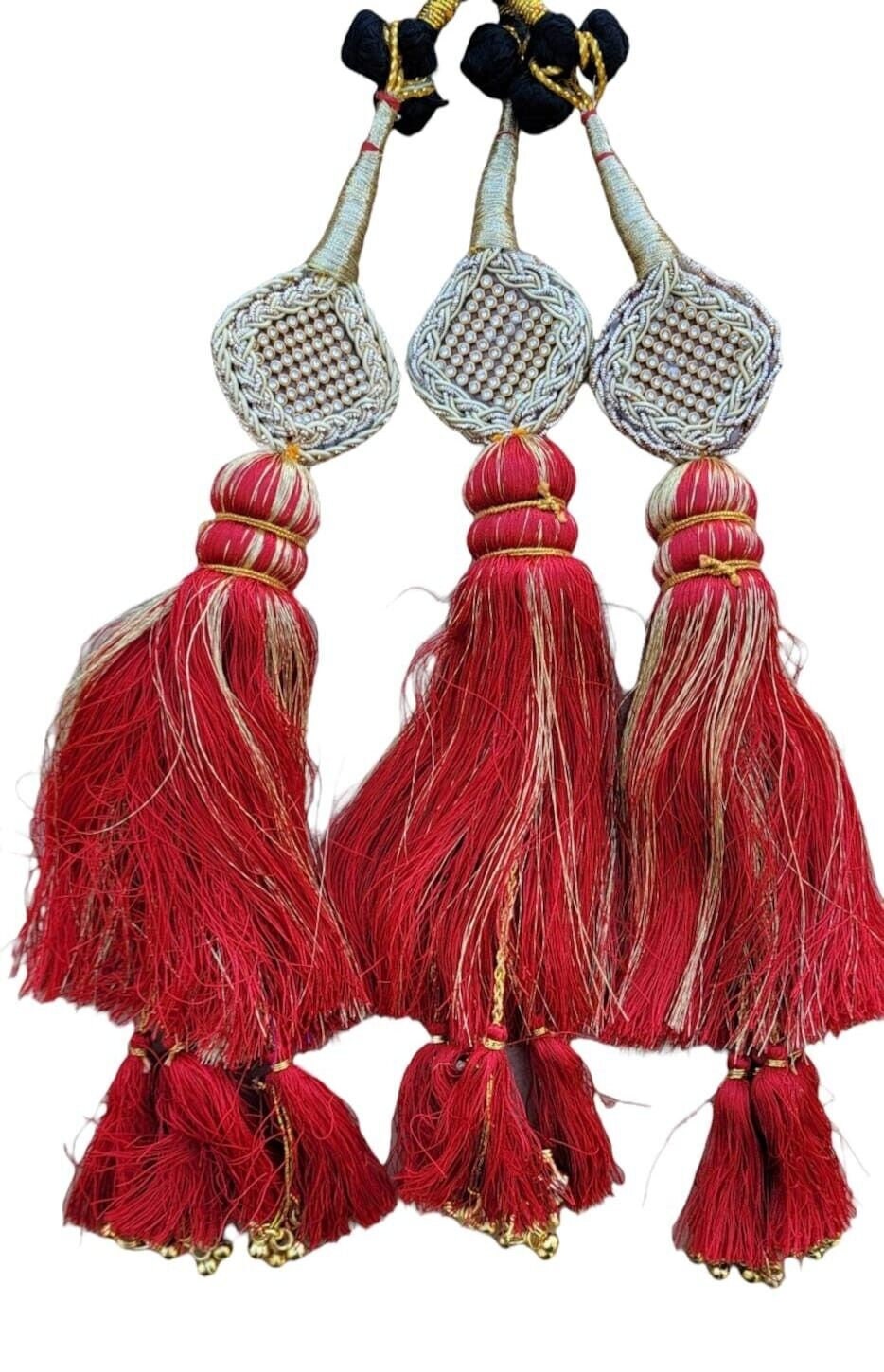 Punjabi Parandi mehndi jaago bridal patiala mirror paranda Indian hair braid TT8R Handmade design bollywood viyah latkans