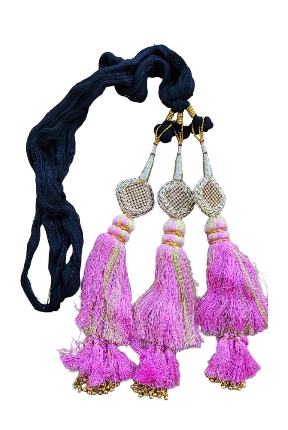 Punjabi parandi mehndi jaago viyah bridal Patiala paranda Indian hair braid TT10R Lahore stones Latkan Bollywood design Handmade