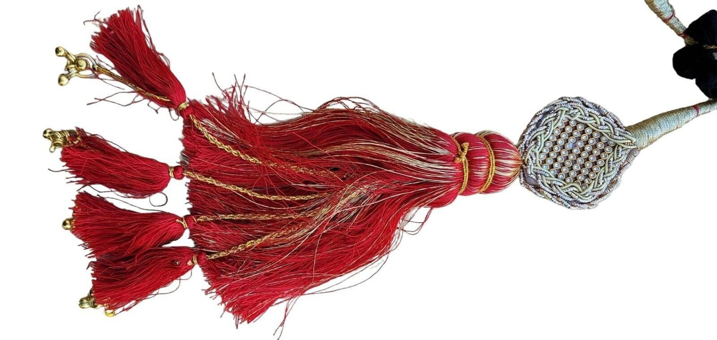 Punjabi Parandi mehndi jaago bridal patiala mirror paranda Indian hair braid TT8R Handmade design bollywood viyah latkans