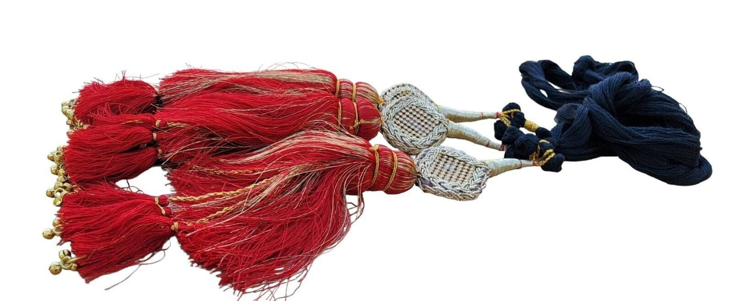 Punjabi Parandi mehndi jaago bridal patiala mirror paranda Indian hair braid TT8R Handmade design bollywood viyah latkans
