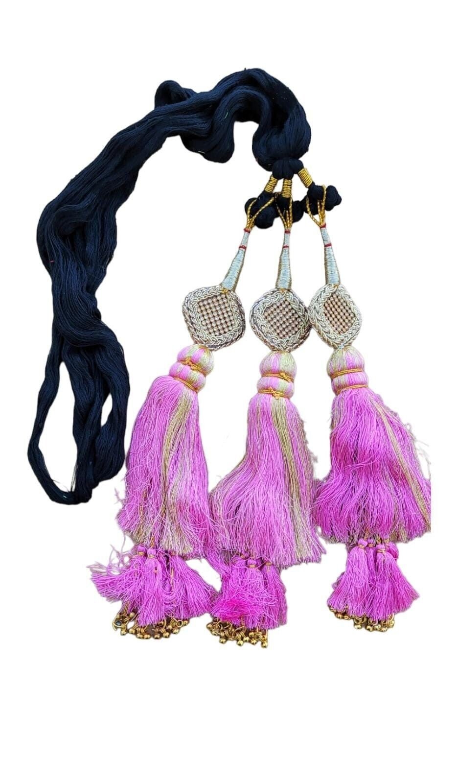 Punjabi parandi mehndi jaago viyah bridal Patiala paranda Indian hair braid TT10R Lahore stones Latkan Bollywood design Handmade