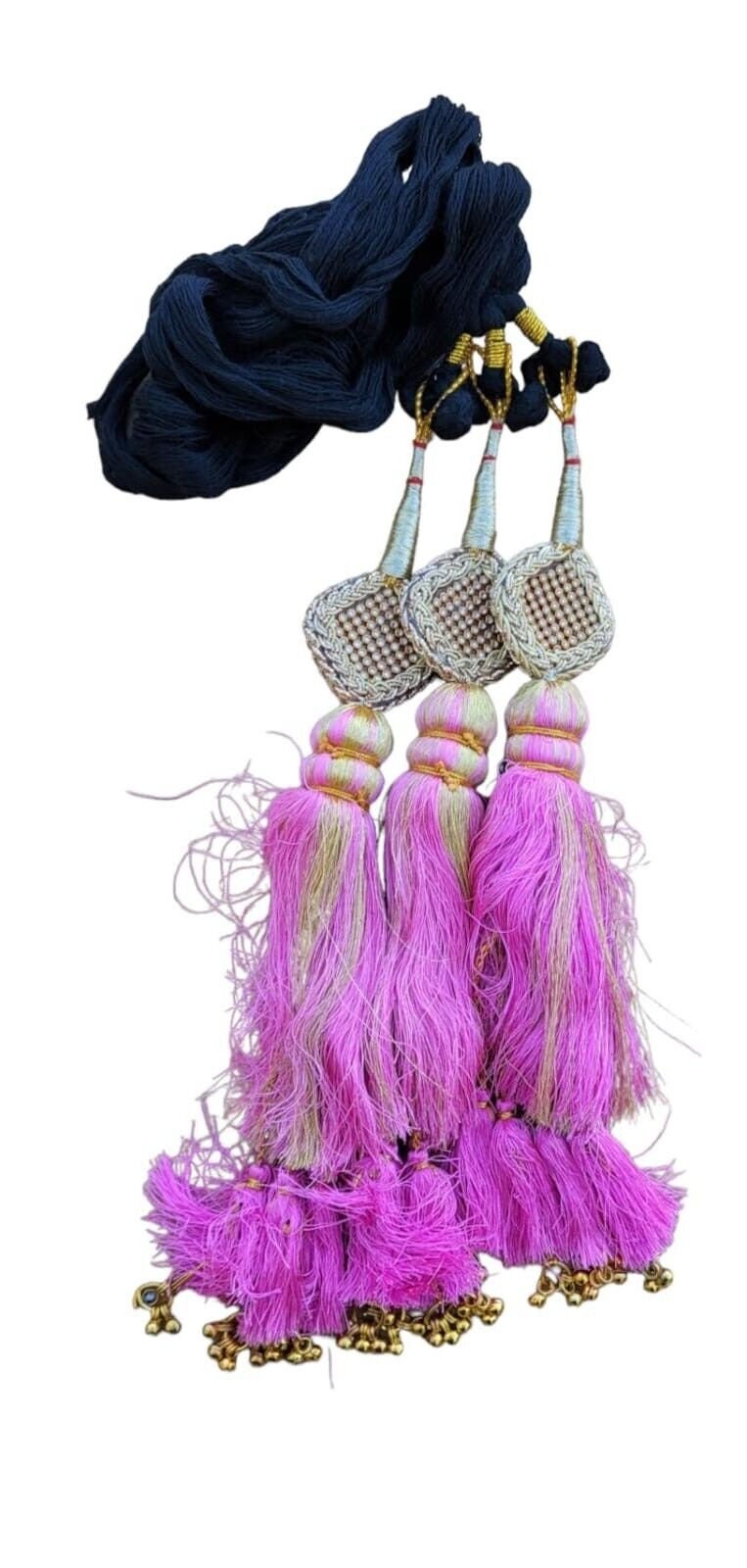 Punjabi parandi mehndi jaago viyah bridal Patiala paranda Indian hair braid TT10R Lahore stones Latkan Bollywood design Handmade