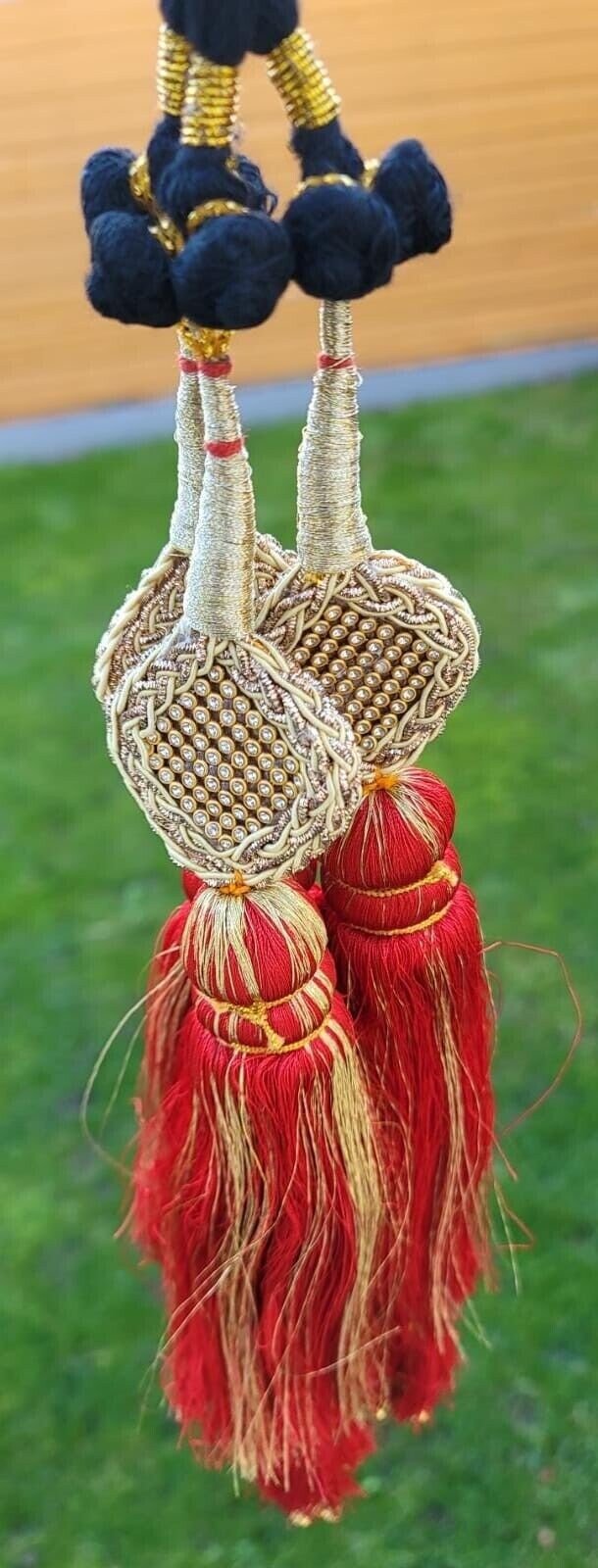 Punjabi Parandi mehndi jaago bridal patiala mirror paranda Indian hair braid TT8R Handmade design bollywood viyah latkans
