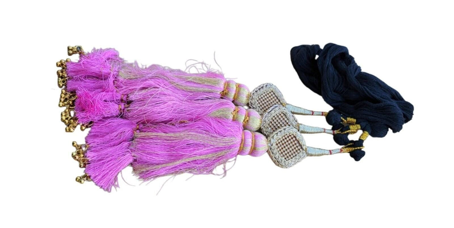 Punjabi parandi mehndi jaago viyah bridal Patiala paranda Indian hair braid TT10R Lahore stones Latkan Bollywood design Handmade