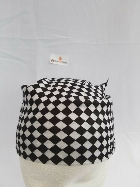 Sikh punjabi black white boxes hindu bandana head wrap gear rumal handkerchief
