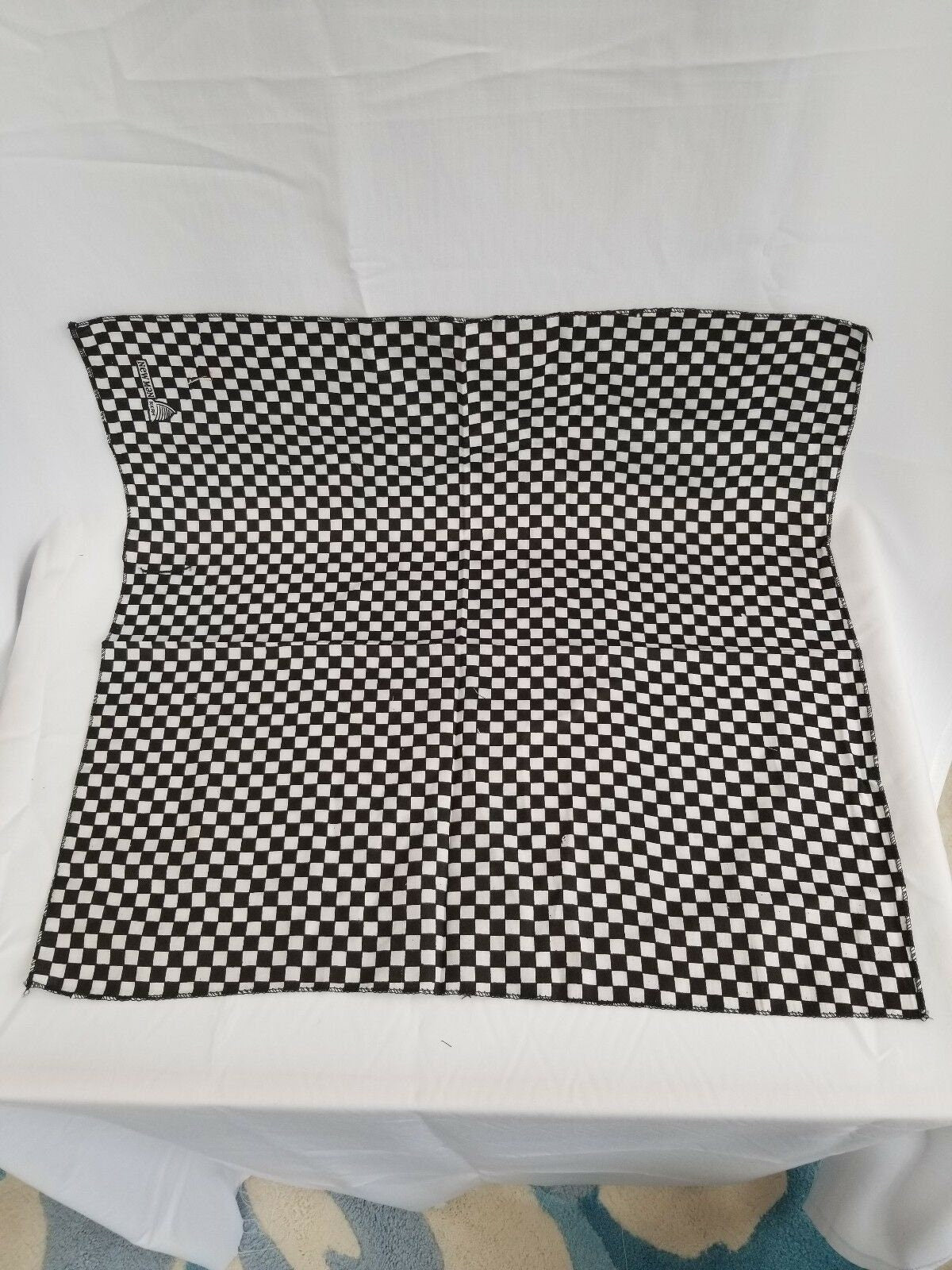 Sikh punjabi black white boxes hindu bandana head wrap gear rumal handkerchief