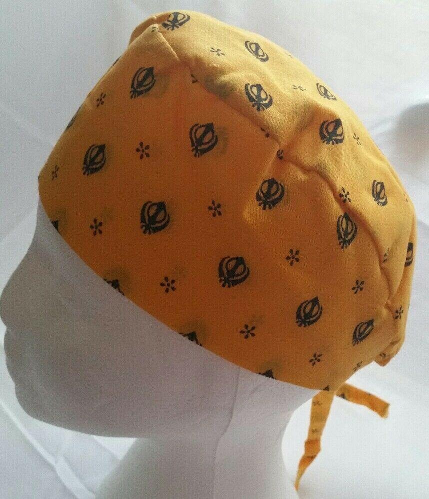 Kesari Khalsa Baby Patka Sikh Kids Turban Infant Head Wrap Khanda Orange Gift MJO Punjabi Pathka bandana