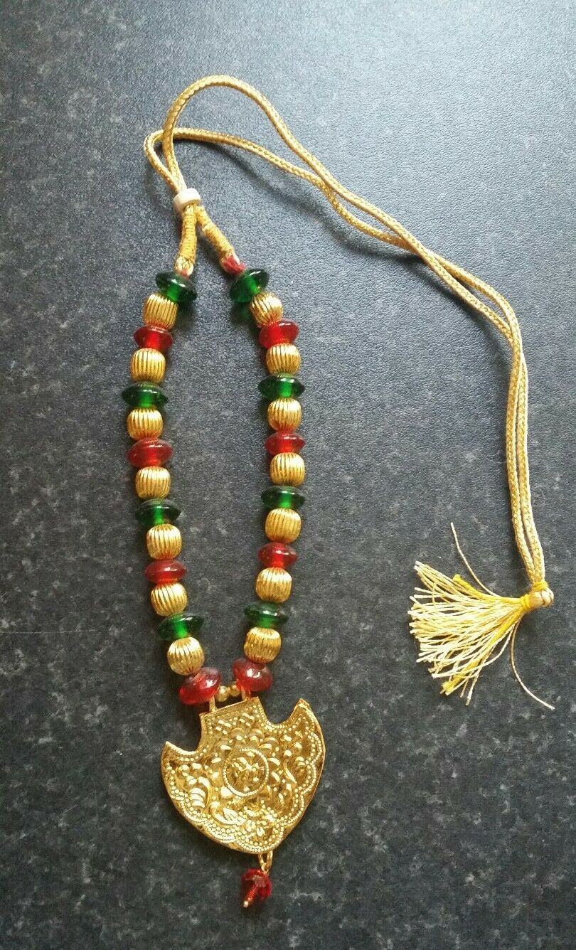 Punjabi folk cultural bhangra gidha kaintha taweet pendant colourful necklace y6