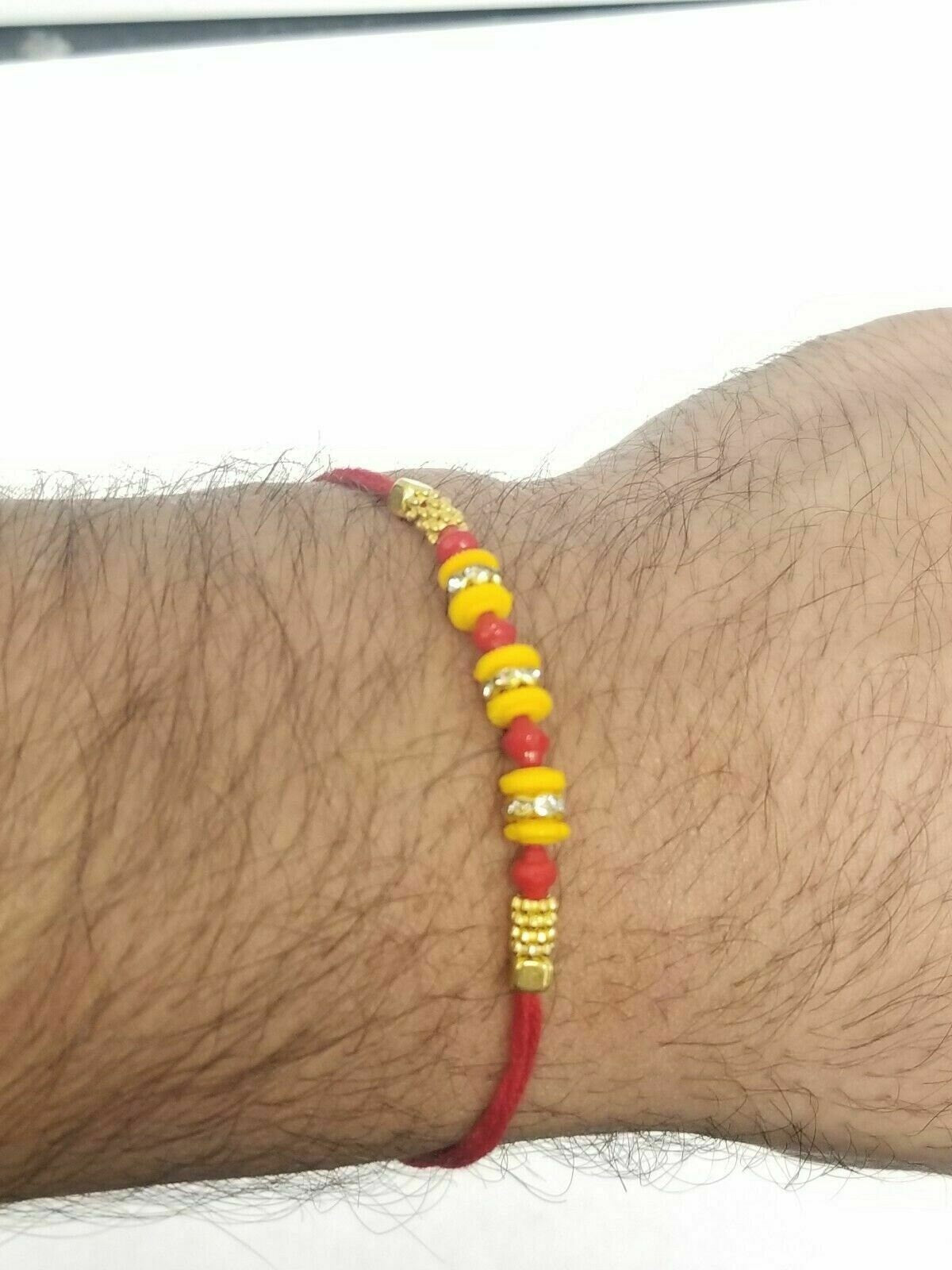 Lucky hindu red thread stunning evil eye protection bracelet talisman amulet ff1