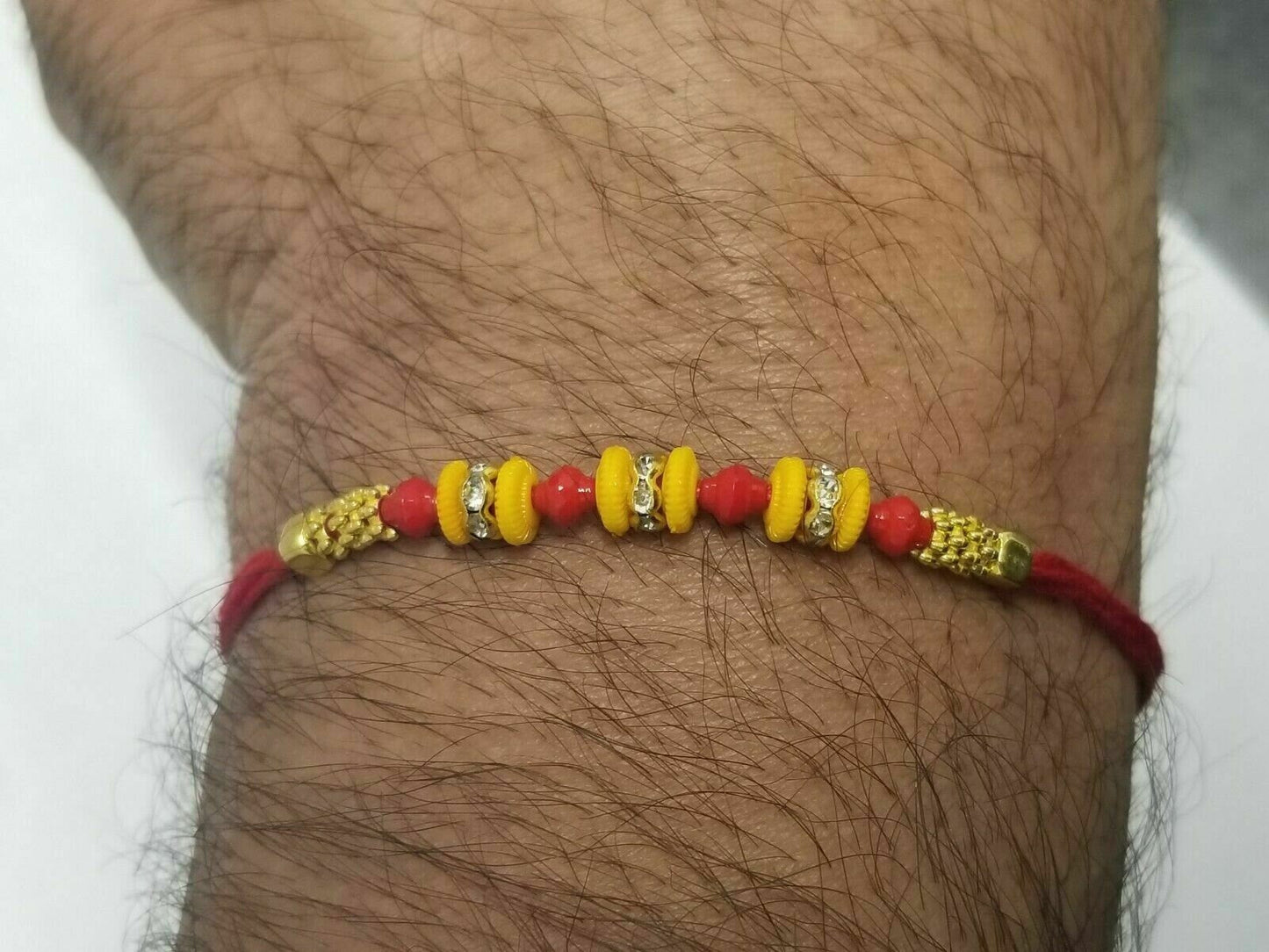 Lucky hindu red thread stunning evil eye protection bracelet talisman amulet ff1