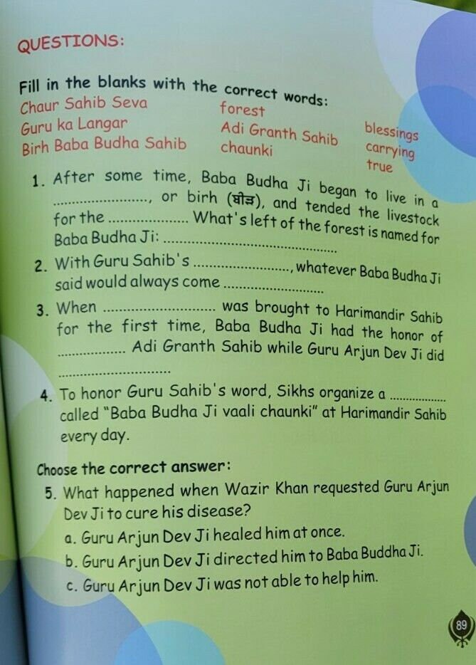 Gurmat studies sikh kids learning book vol 5 sikhism learn sikhi english mbi new